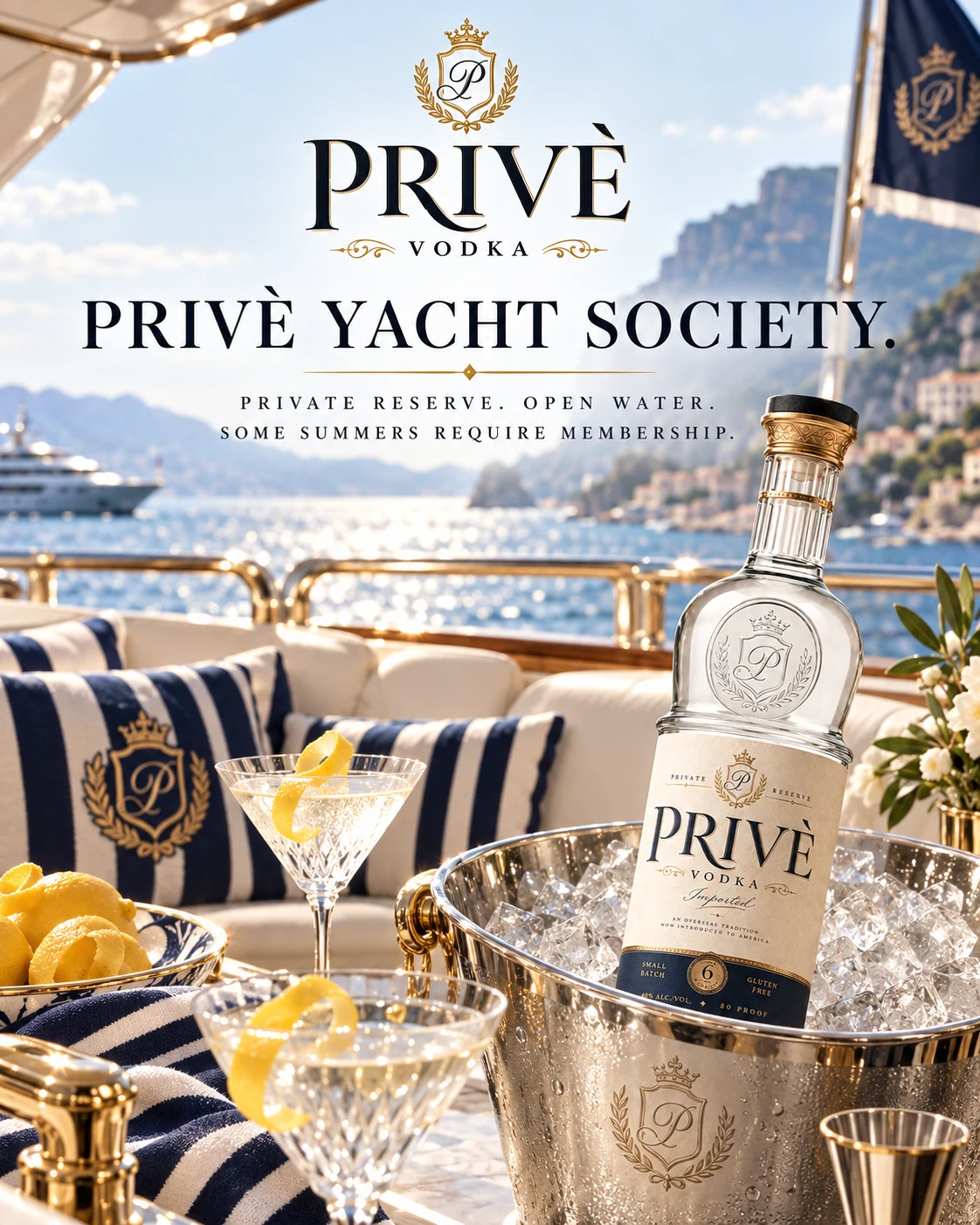 Privè Vodka campaign artwork