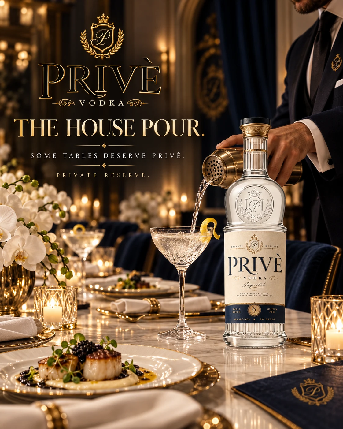 Privè Vodka — The table